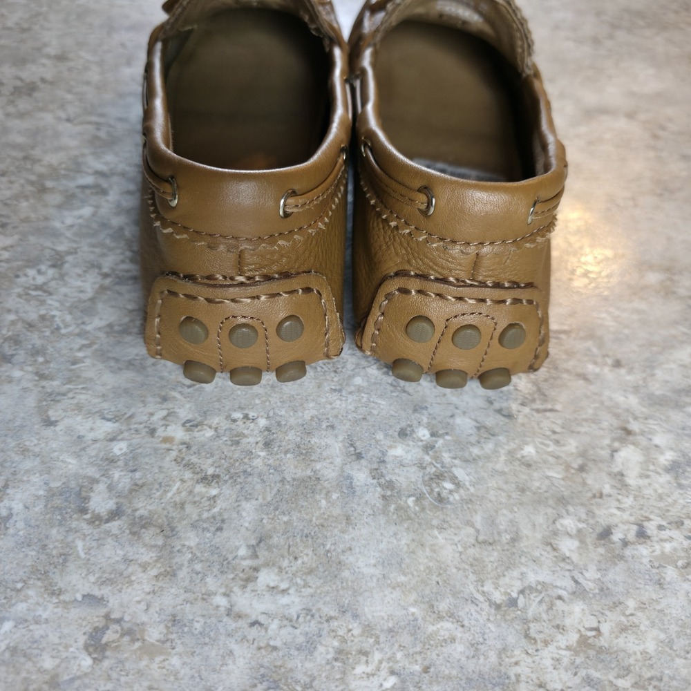 Coach Nadia Driving Moccasins Women 7.5 B Tan Leather Tassel Loafers A0954 - Picture 7 of 9